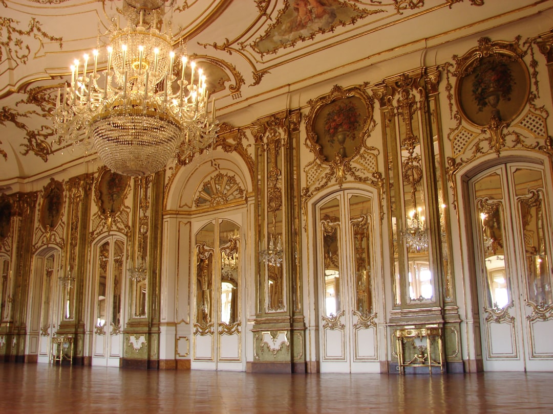 Decorated interior of Palazzo Mirto aristocratic residence in Palermo Sicily